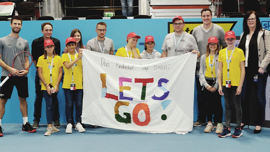 druck.at bringt Mädchen und Buben des Kinderdorfs Pöttsching zu den Erste Bank Open