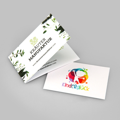 visitenkarten mit Cellophanierung von druck.at