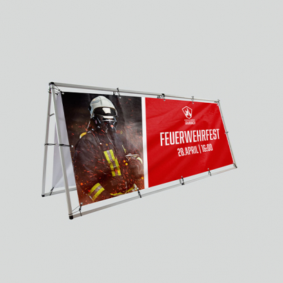 Sideline Banner auf grauem Hintergrund