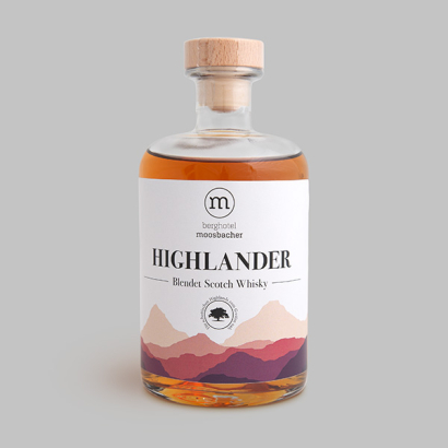 Whiskey auf grauem Hintergrund