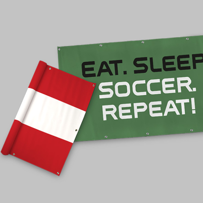 Banner & Transparente auf grauem Hintergrund