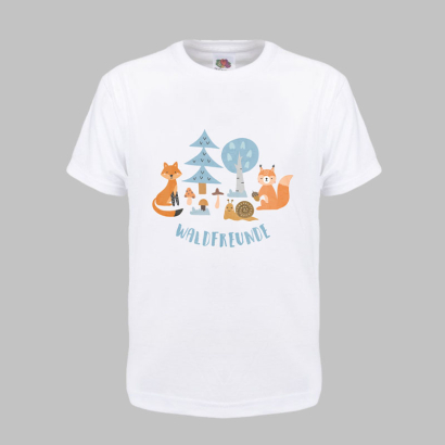Individuell bedrucktes Fruit of the Loom T-Shirt weiss