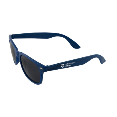 Dunkelblaue bedruckte Sonnenbrille