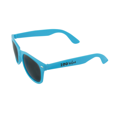 Hellblaue bedruckte Sonnenbrille
