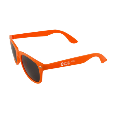 Orangene bedruckte Sonnenbrille