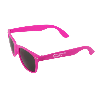Magentafarbene bedruckte Sonnenbrille