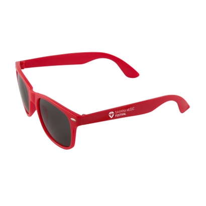 Rote bedruckte Sonnenbrille
