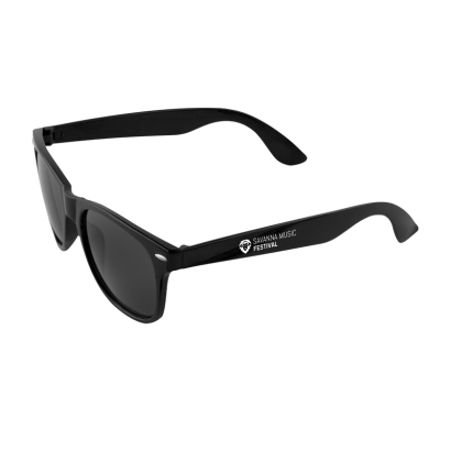 Schwarze bedruckte Sonnenbrille
