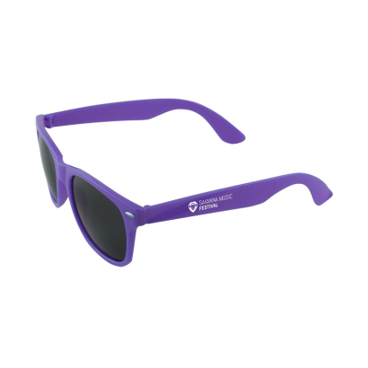 Violett bedruckte Sonnenbrille