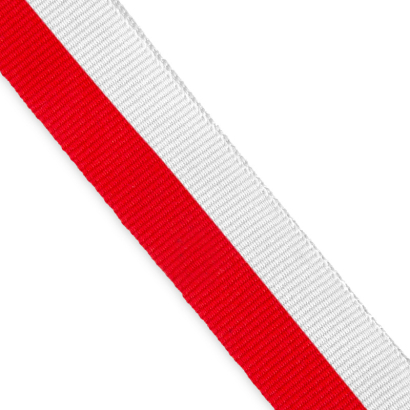 Medaillenband in Rot und Weiß