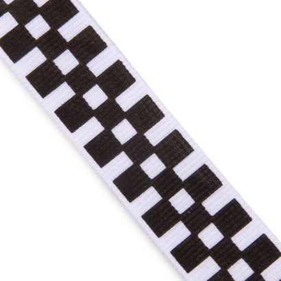 Schwarz-Weiß-kariertes Medaillenband