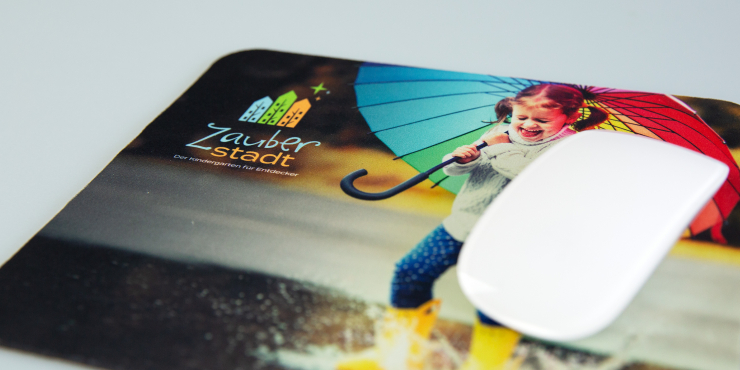bedrucktes Mousepad mit Maus