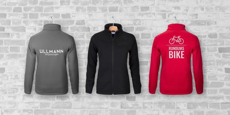 Diverse Damen Softshell Jacken mit inidviduellem Druck