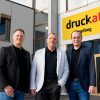 v.l.n.r.: Markus Graf | Geschäftsführer, druck.at; Andreas Mößner | Geschäftsführer, druck.at; Gerhard Patek | Geschäftsführer, druck.at