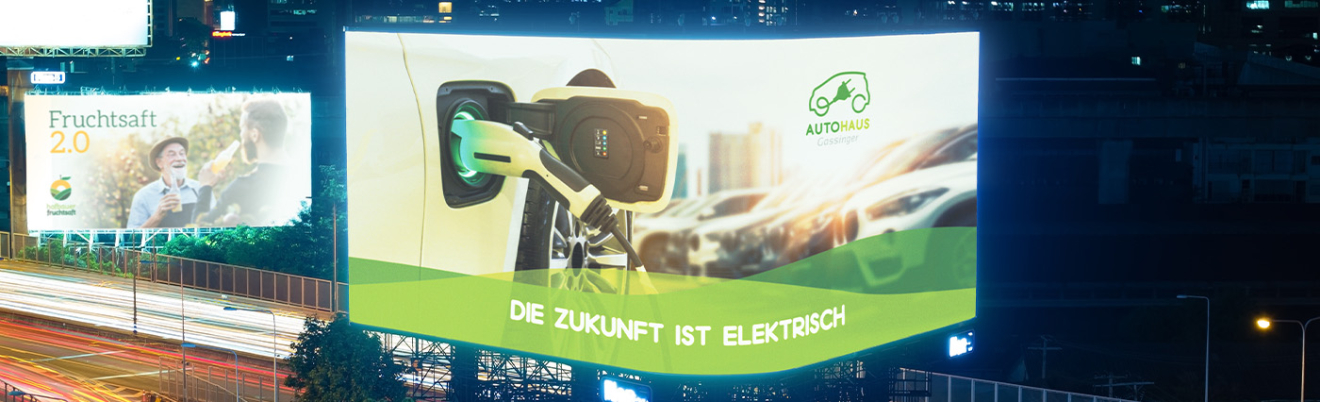 Ausschnitt auf dem diverse Out-of-Home Sujets zu sehen sind