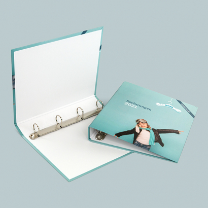 Ringordner mit 4 Ringen ohne Griffloch