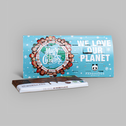 Der Gute Adventskalender auf grauem Hintergrund