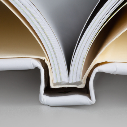 Hardcover- Notizbuch mit Klebebindung