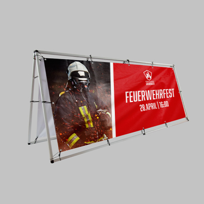 Sideline-Banner auf grauem Hintergrund