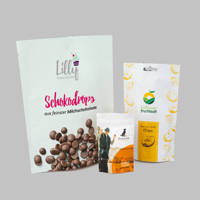 Bedruckte Standbodenbeutel