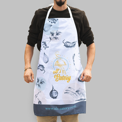 Mann mit Individuell bedruckter Kochschürze