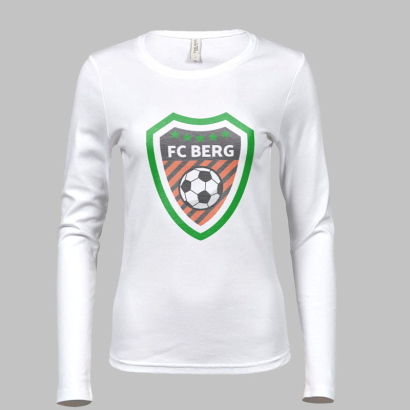 Individuell bedrucktes Tee Jays Interlock T-Shirt Women Langarm weiß