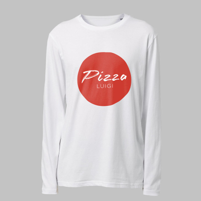 Individuell bedrucktes Stanley/Stella Shuffler Unisex Langarm organic Shirt weiß