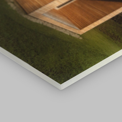 Acryl Milchglas auf grauem Hintergrund