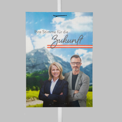 Wahlplakate-Hohlkammer einzeln bedruckt