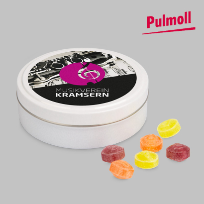 Individuell gestaltete XL Taschendose vor grauem Hintergrund