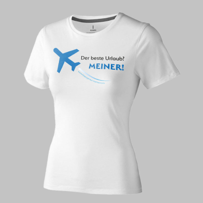 Individuell bedrucktes Damen T-Shirt mit Logo