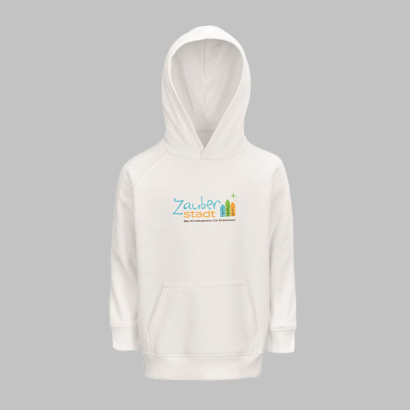 Kinder-Hoodie von SOL mit Bauchtasche und Logo auf der Brust aufgedruckt