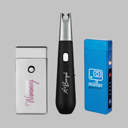 Diverse Lichtbogen-Feuerzeuge mit individuellem Druck