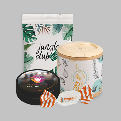 Individuell bedruckte Zuckerl &amp; Dragee Verpackungen
