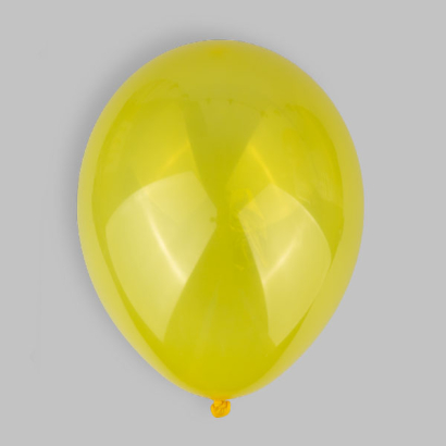 Gelber Crystal Luftballon auf grauem Hintergrund