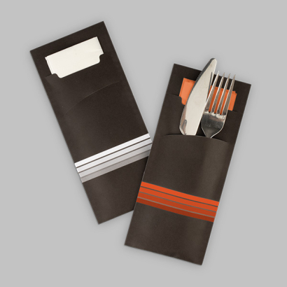 Unbedruckte Bestecktaschen
