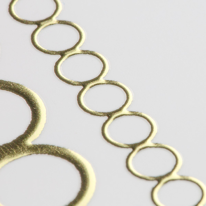 Heißfolienprägung in Gold