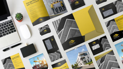 Verschiedene Drucksorten von oben herab dargestellt.