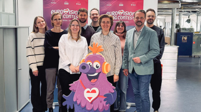 v.l.n.r.: Carla Medlitsch | Assistant Marketing &amp; Commercial, ORF; Claudia Huber | Project Manager Commercial, ORF; Maria Afroditi Nikolaou | Branding Manager, ORF; Markus Tschapeller | Marketing Manager, ORF; Michael Peterseil | Marketing Manager, ORF; Iris Keutter | Head of Marketing &amp; Commercial, ORF; Yasmin Danzl | Marketing Manager, ORF; Stefan Just | Commercial Director, druck.at; Valentin Gebetsroither | Project Manager Commercial, ORF