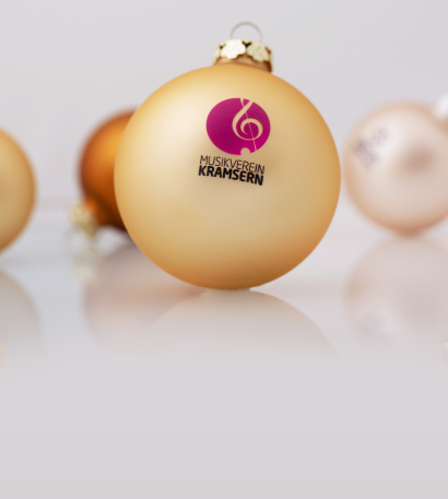 individuell bedruckte Christbaumkugel