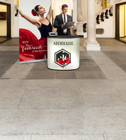 Pop-up-Theke personalisiert in Aula