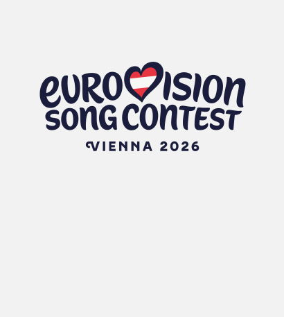 Grauer Hintergrund mit Eurovision Song Contest Logo 2026 im Vordergrund
