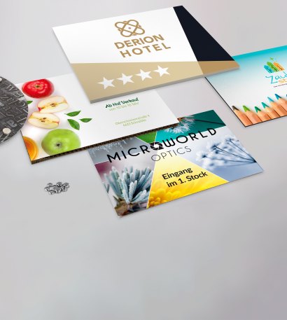 Schilder, Tafeln und Platten