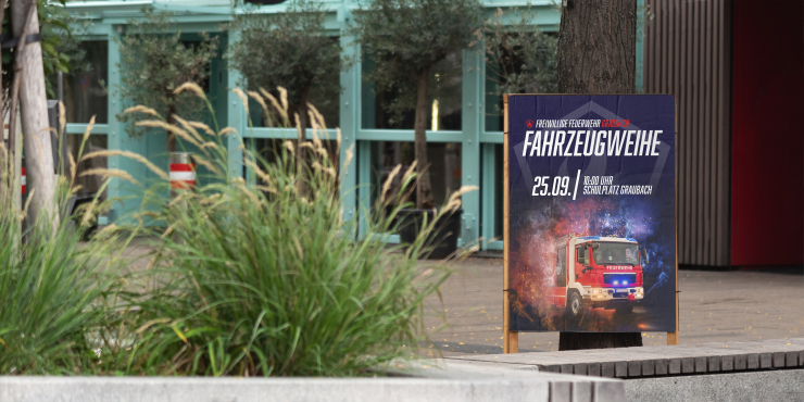 bedrucktes Plakat