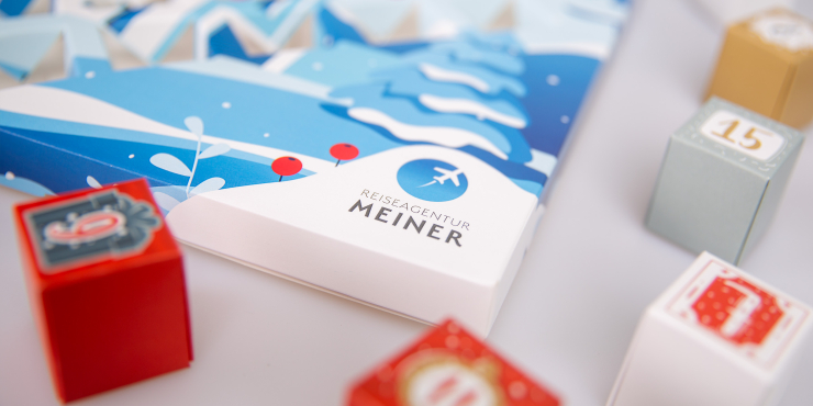 Adventskalender mit Faltschachteln