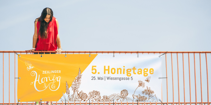 bedrucktes Autobahnbanner