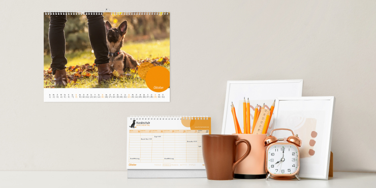 verschiedene bedruckte Kalender