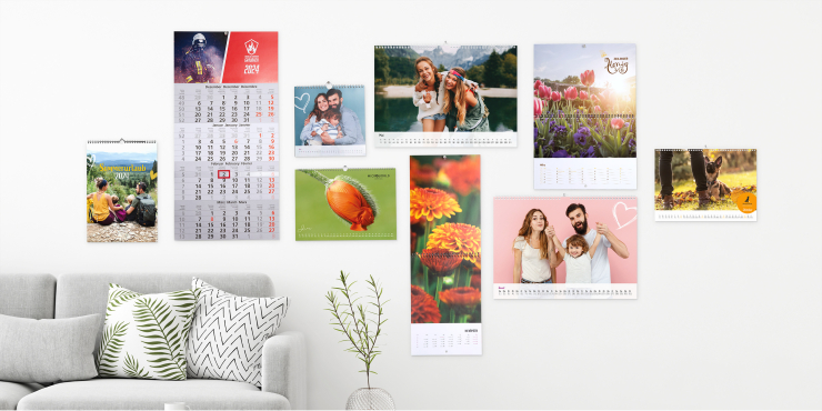 bedruckte Wandkalender