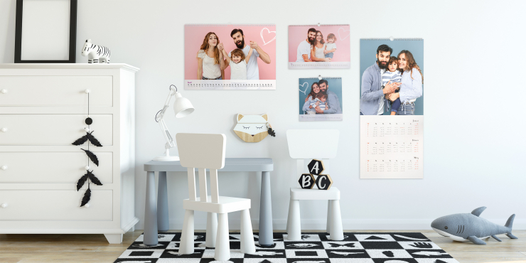 bedruckte Wandkalender in verschiedenen Grössen