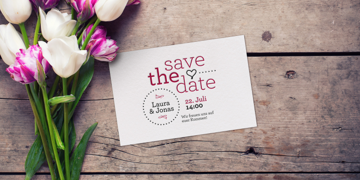 bedruckte Letterpress-Flyer